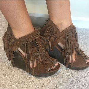 Naughty Monkey Wedge. Real Leather